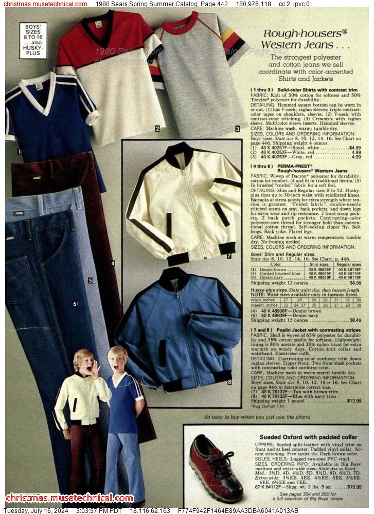 1980 Sears Spring Summer Catalog, Page 442