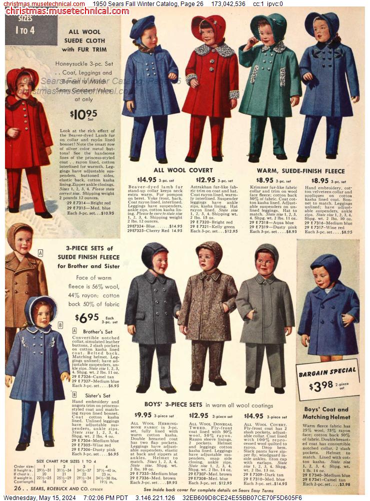 1950 Sears Fall Winter Catalog, Page 26