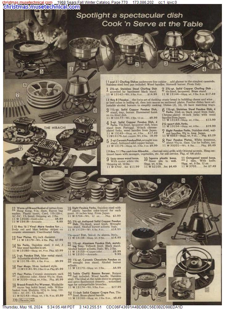 1968 Sears Fall Winter Catalog, Page 770