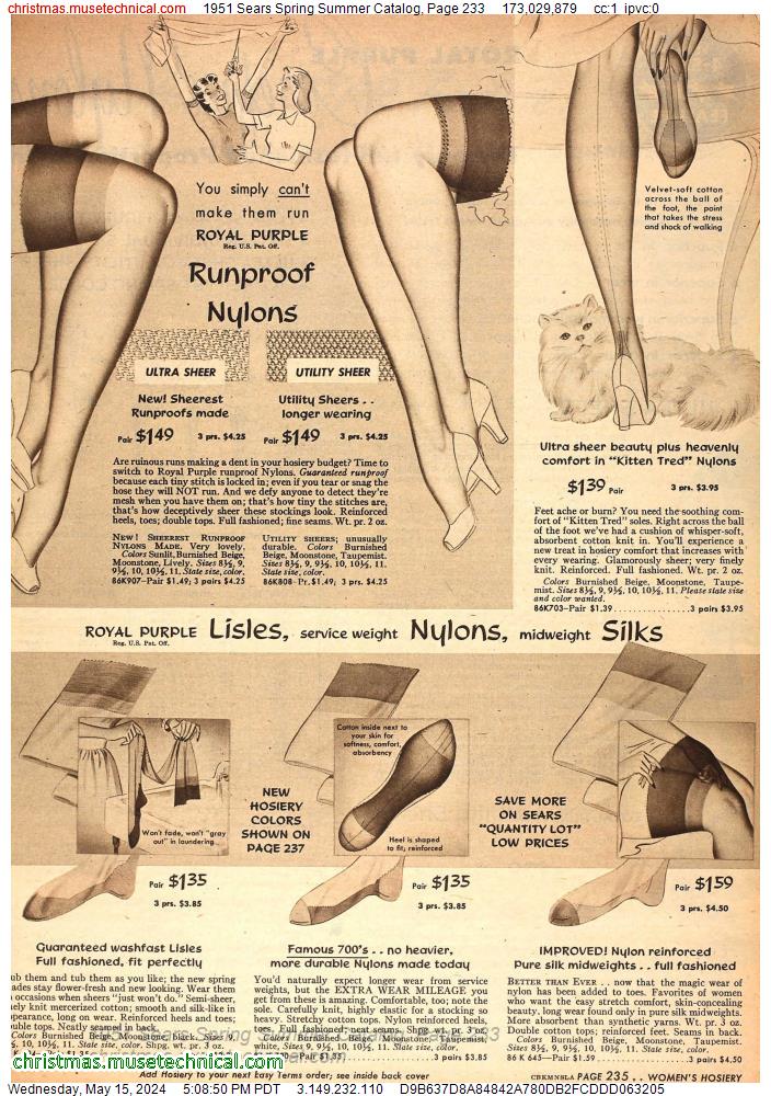 1951 Sears Spring Summer Catalog, Page 233
