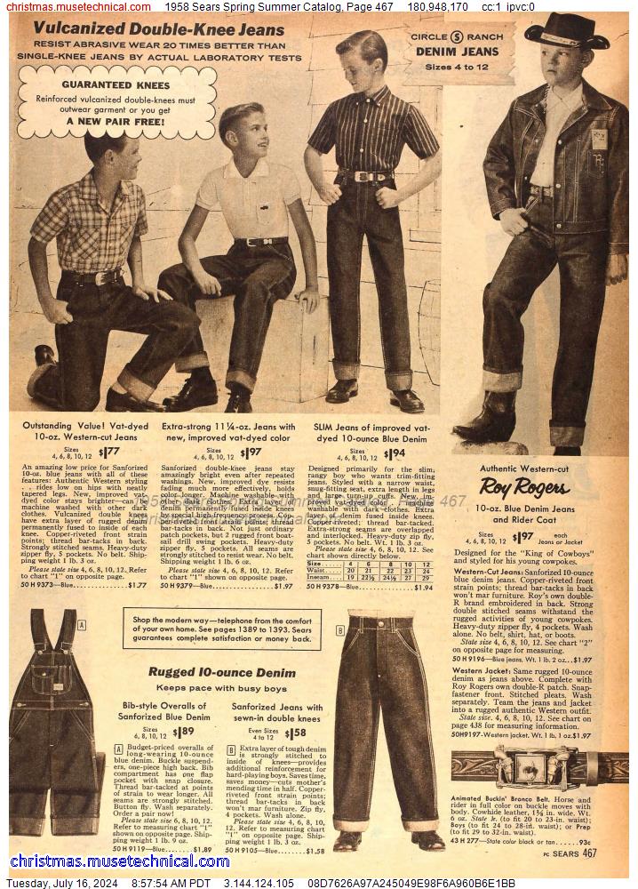 1958 Sears Spring Summer Catalog, Page 467