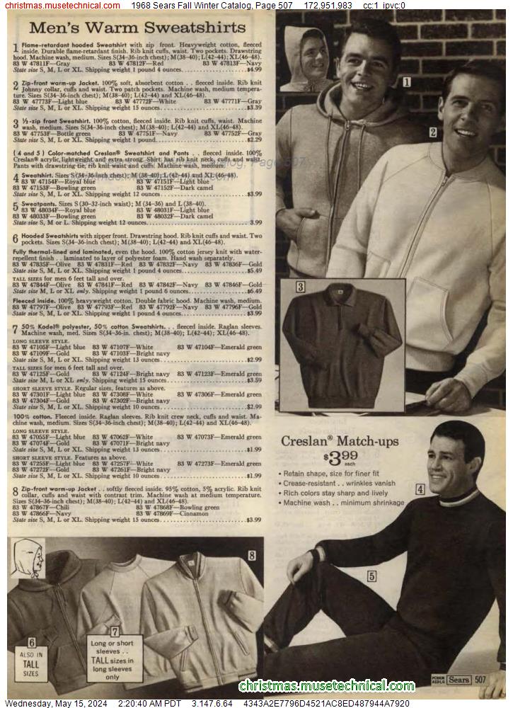 1968 Sears Fall Winter Catalog, Page 507