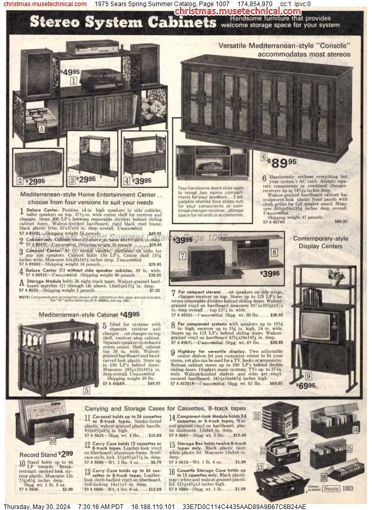 1975 Sears Spring Summer Catalog, Page 1007