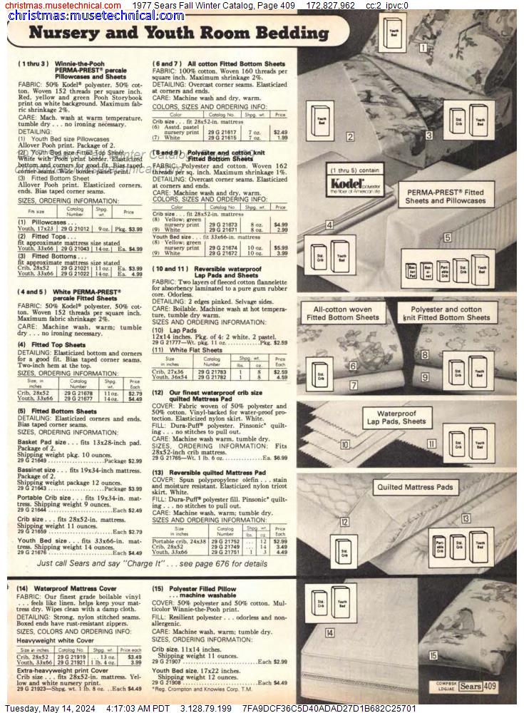 1977 Sears Fall Winter Catalog, Page 409
