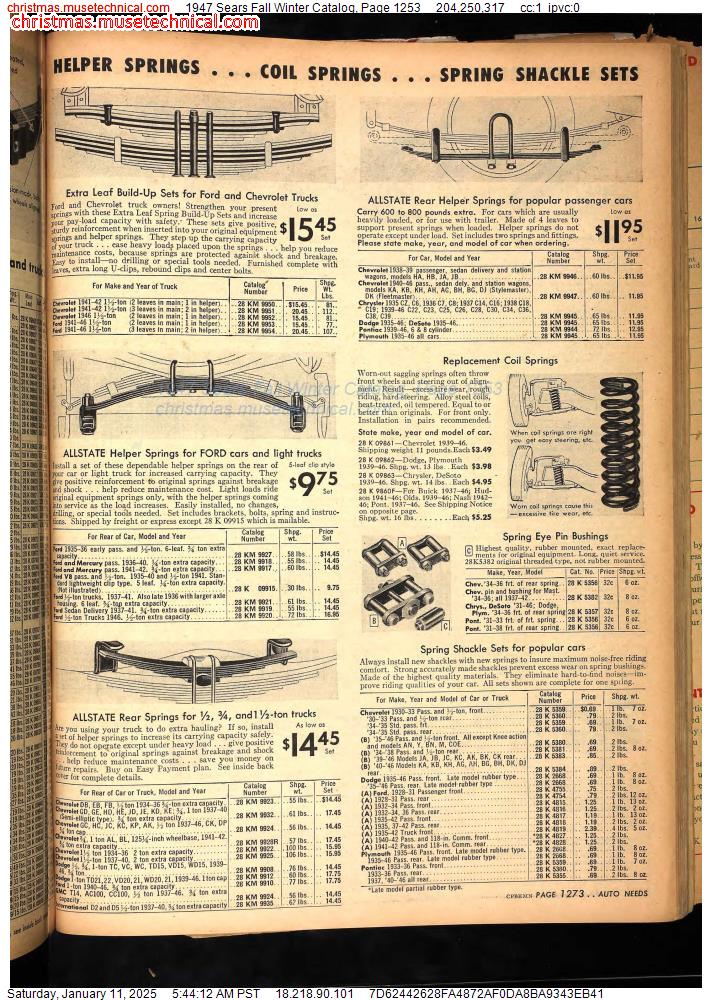 1947 Sears Fall Winter Catalog, Page 1253