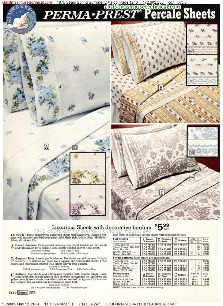 1975 Sears Spring Summer Catalog, Page 1240