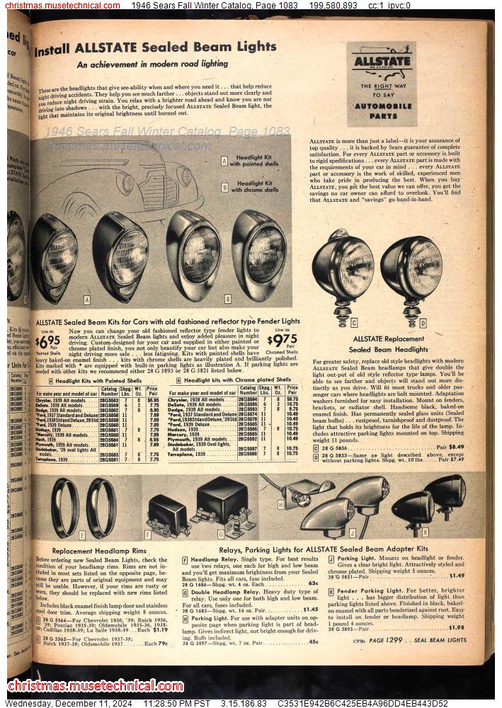 1946 Sears Fall Winter Catalog, Page 1083