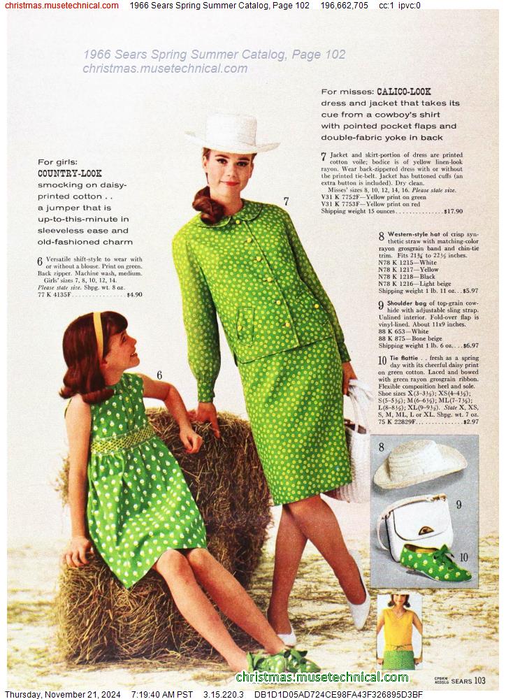 1966 Sears Spring Summer Catalog, Page 102