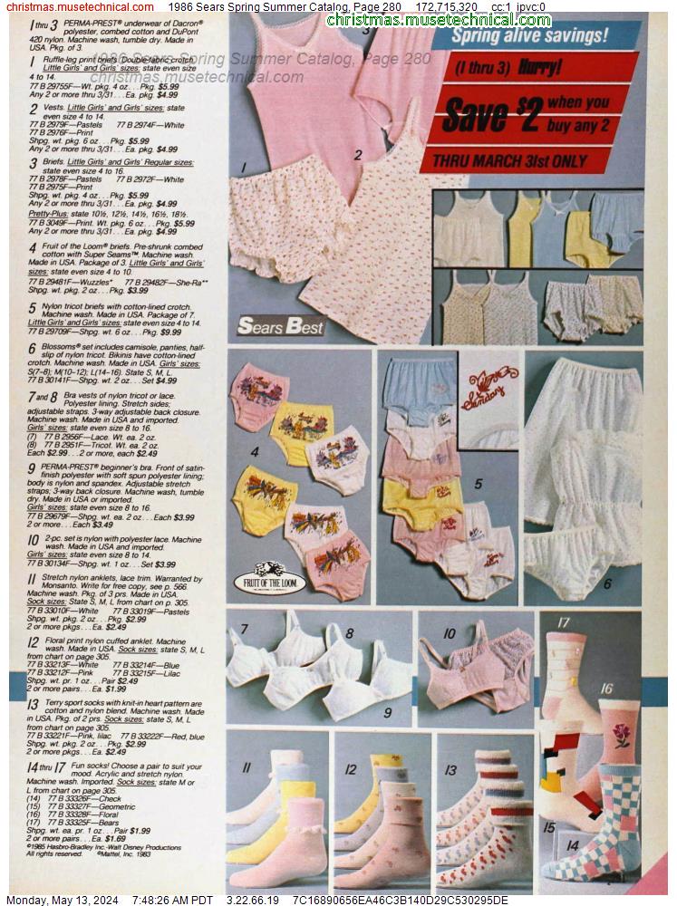 1986 Sears Spring Summer Catalog, Page 280