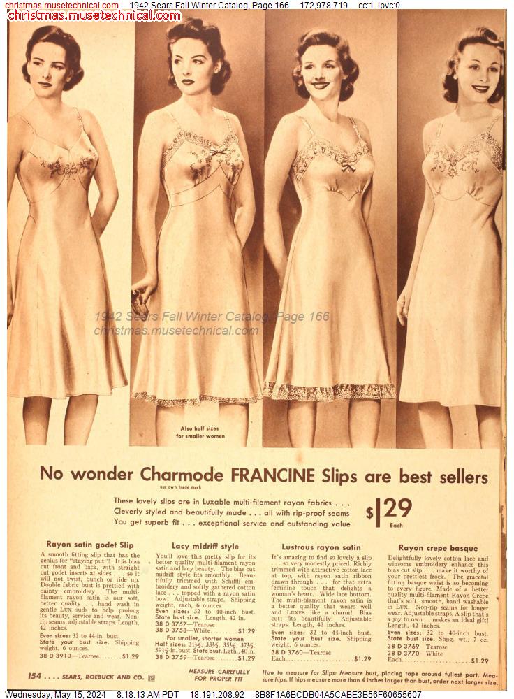 1942 Sears Fall Winter Catalog, Page 166