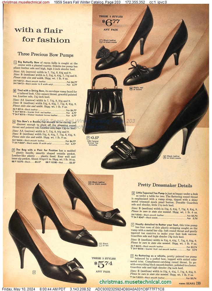 1959 Sears Fall Winter Catalog, Page 203