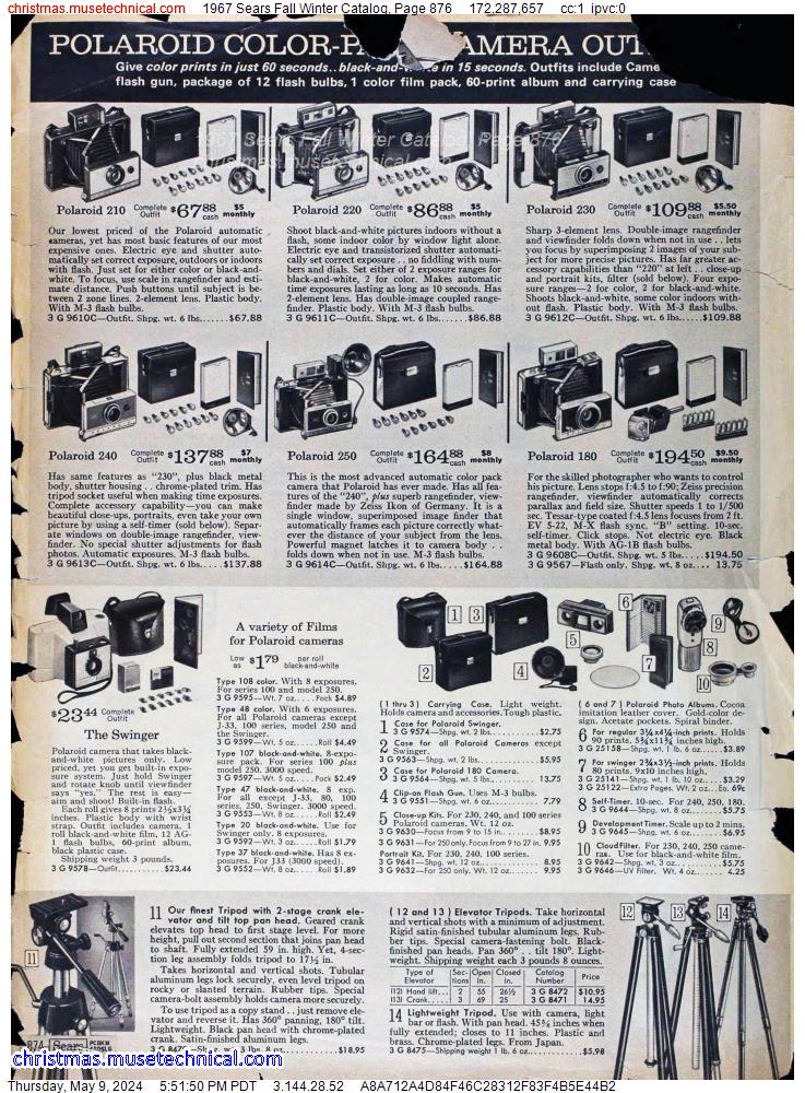 1967 Sears Fall Winter Catalog, Page 876