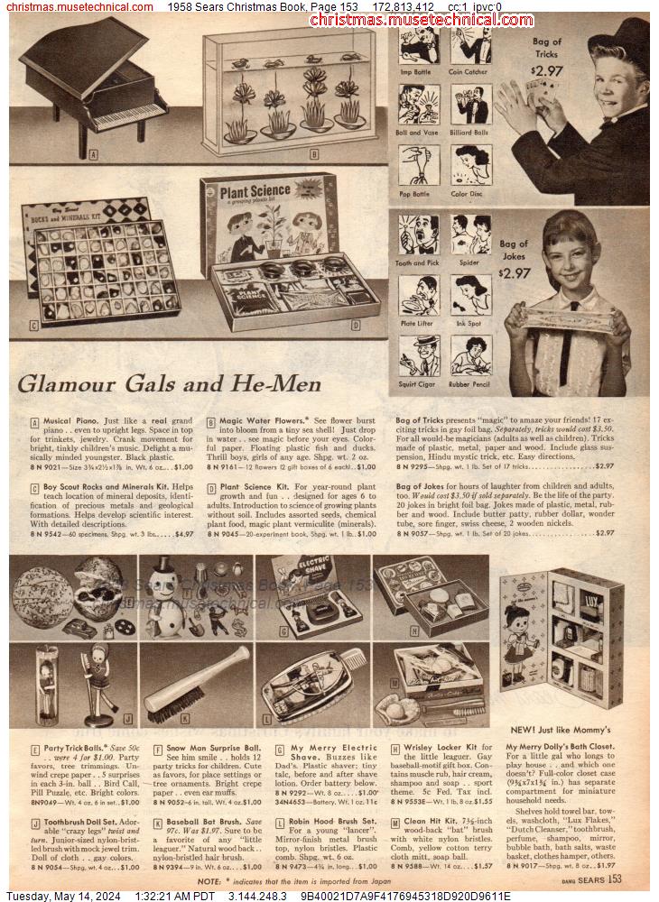 1958 Sears Christmas Book, Page 153