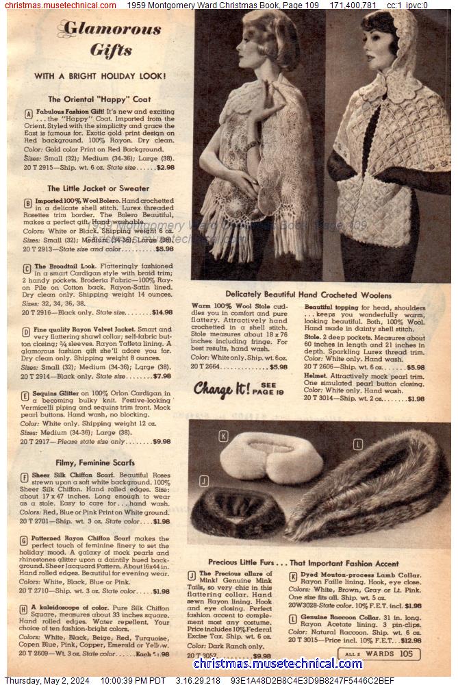 1959 Montgomery Ward Christmas Book, Page 109