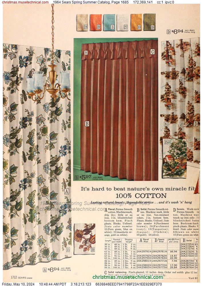 1964 Sears Spring Summer Catalog, Page 1685