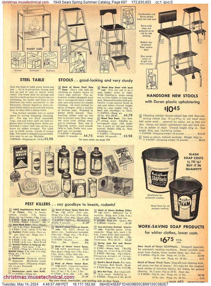 1949 Sears Spring Summer Catalog, Page 697