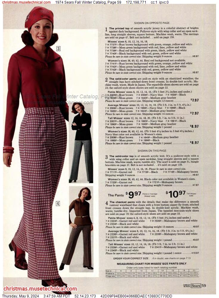 1974 Sears Fall Winter Catalog, Page 59