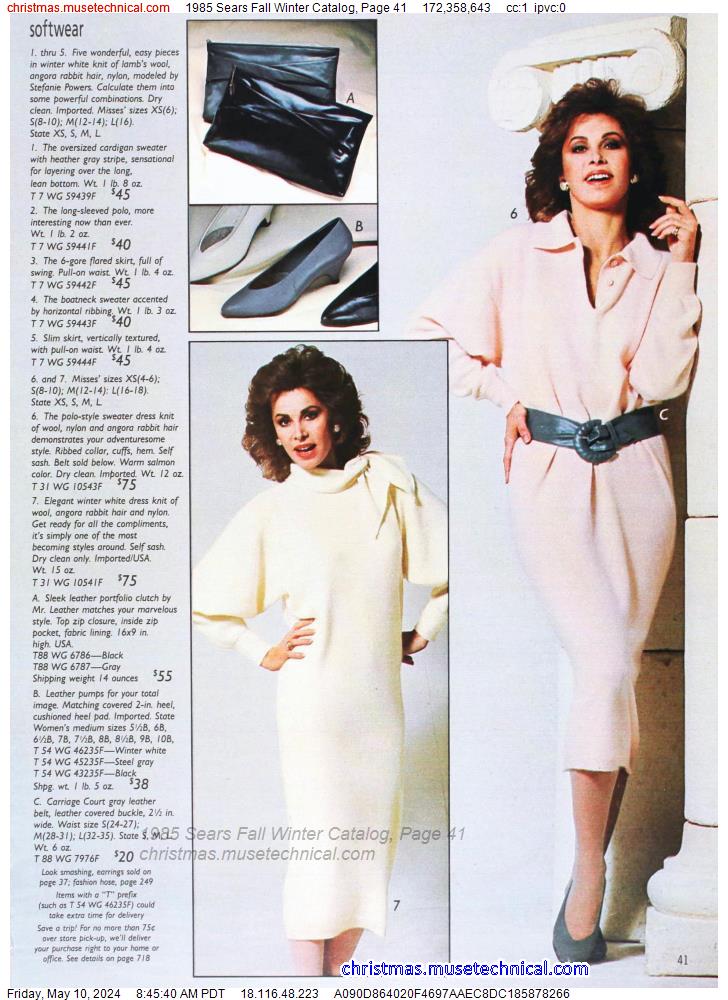 1985 Sears Fall Winter Catalog, Page 41