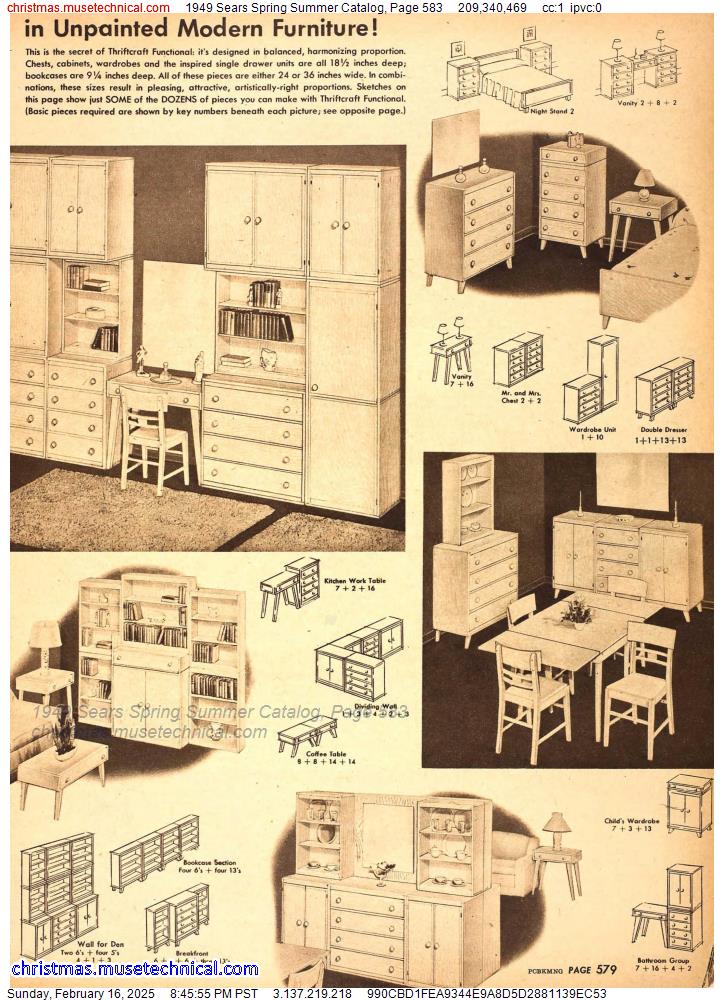 1949 Sears Spring Summer Catalog, Page 583