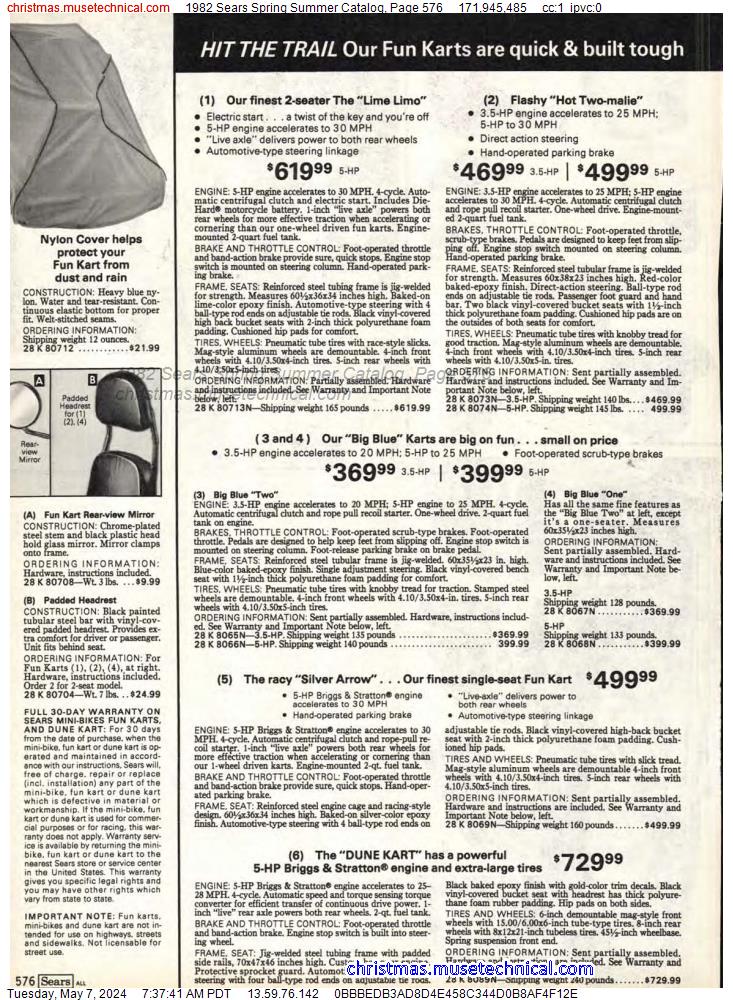1982 Sears Spring Summer Catalog, Page 576