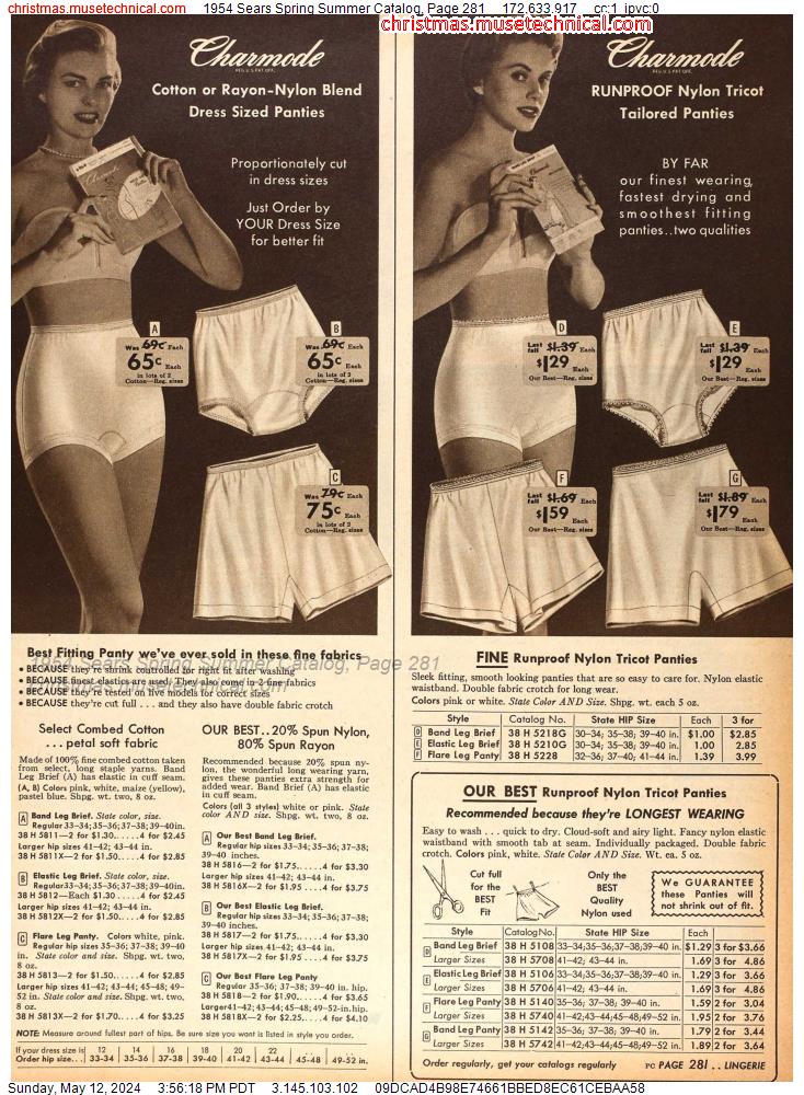 1954 Sears Spring Summer Catalog, Page 281