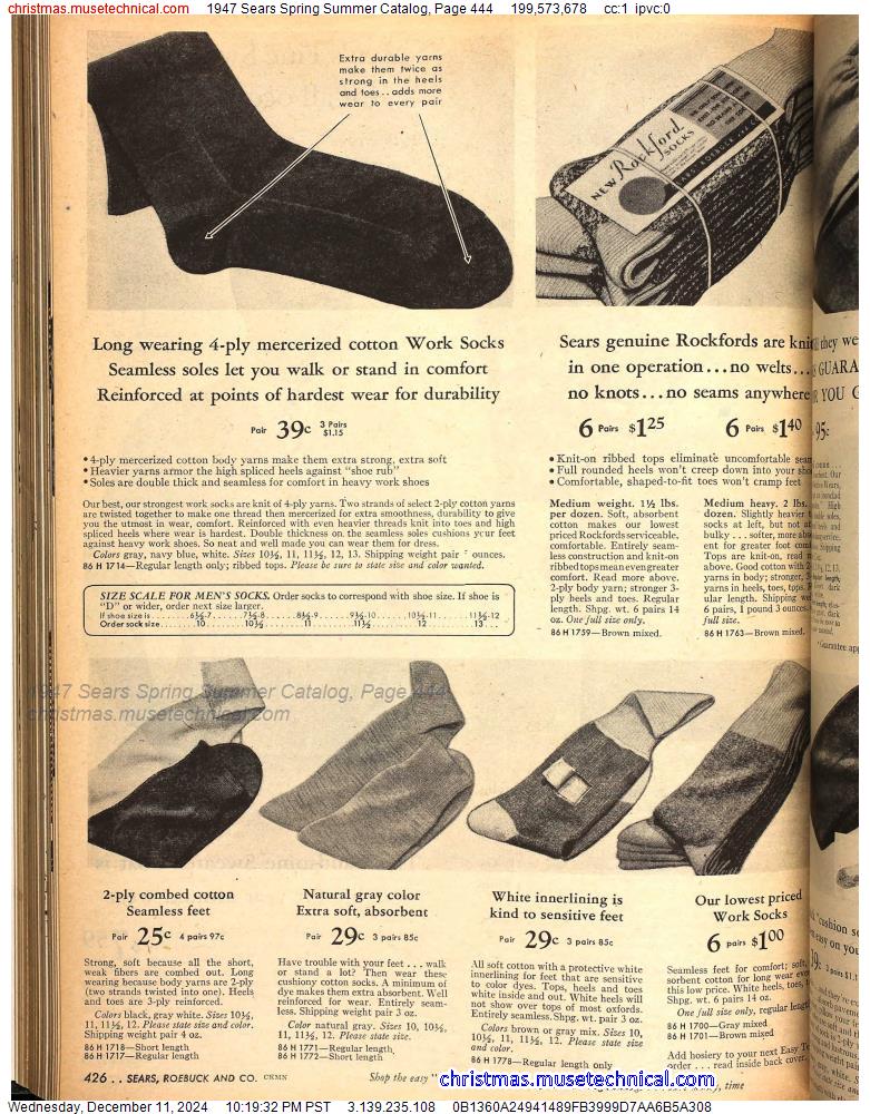 1947 Sears Spring Summer Catalog, Page 444