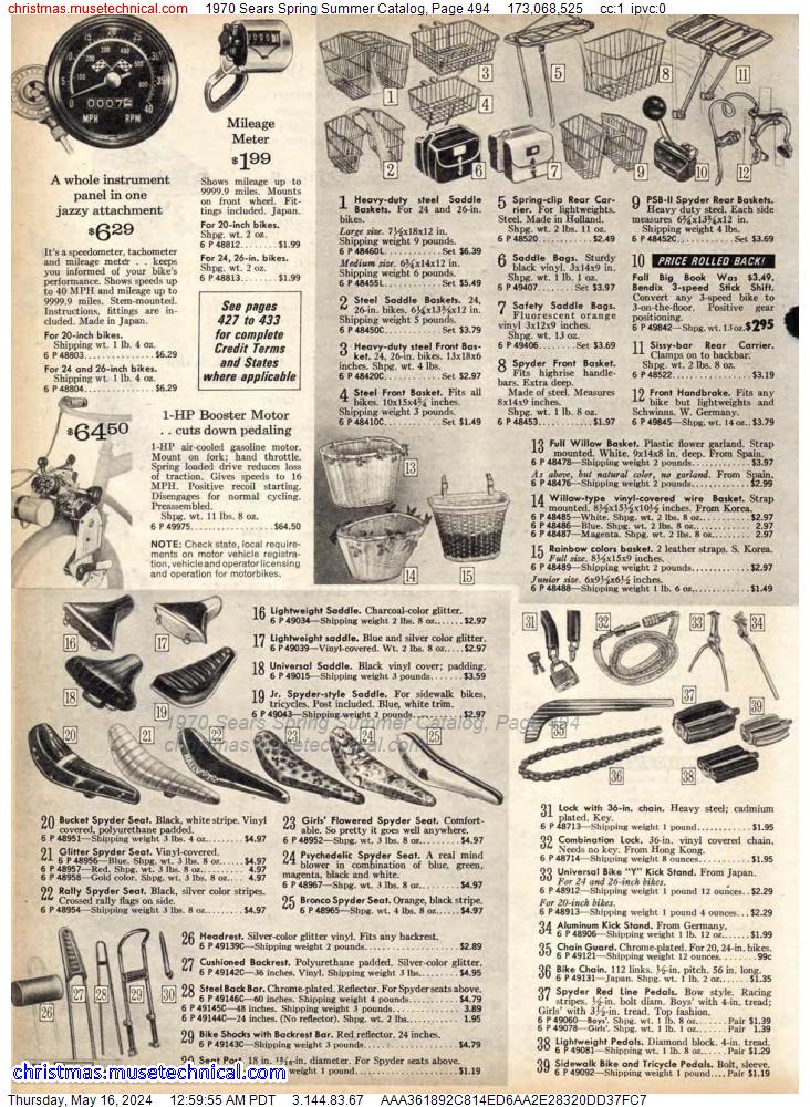 1970 Sears Spring Summer Catalog, Page 494