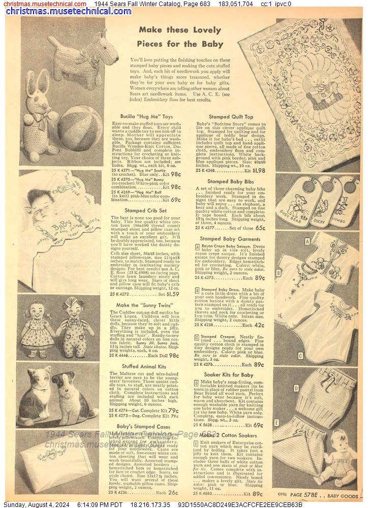 1944 Sears Fall Winter Catalog, Page 683