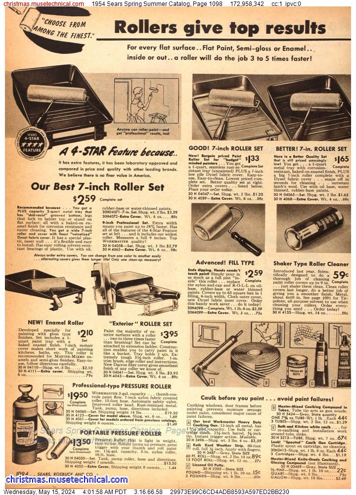 1954 Sears Spring Summer Catalog, Page 1098