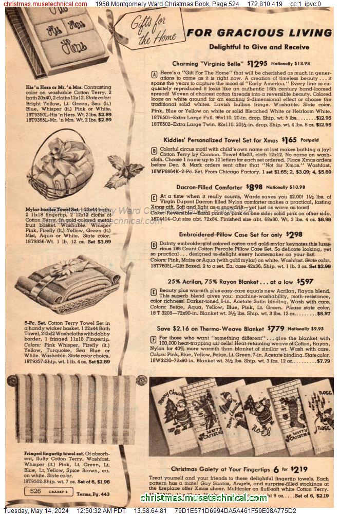 1958 Montgomery Ward Christmas Book, Page 524