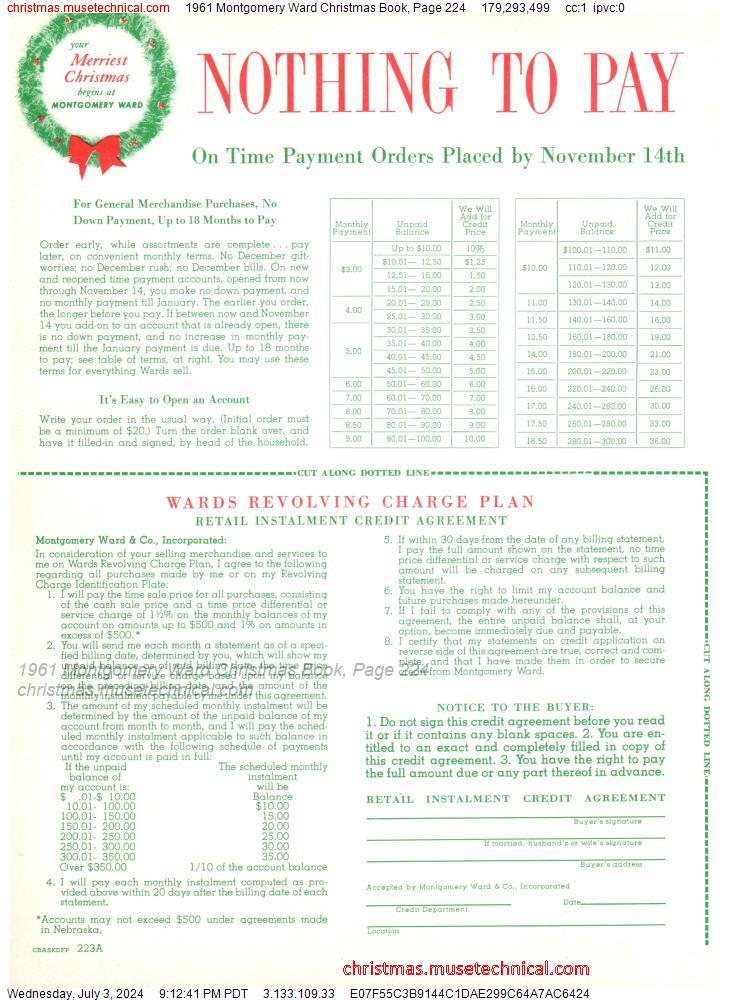 1961 Montgomery Ward Christmas Book, Page 224