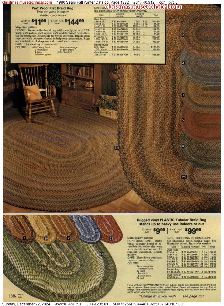 1980 Sears Fall Winter Catalog, Page 1382