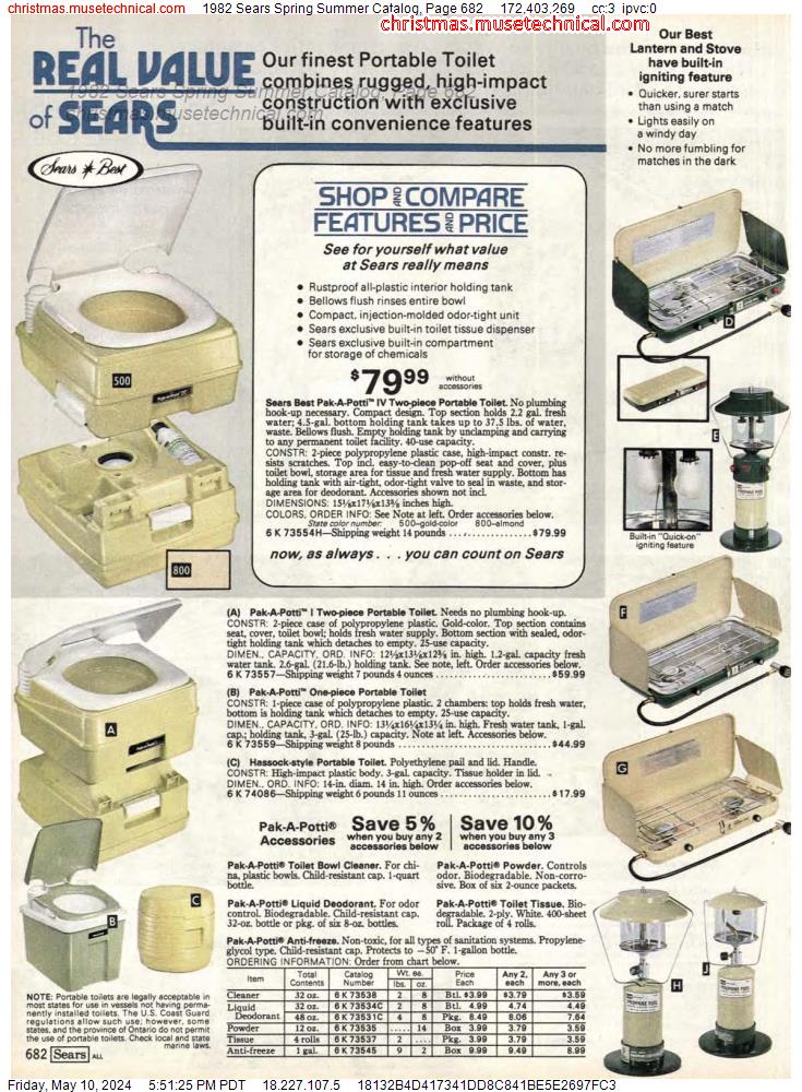 1982 Sears Spring Summer Catalog, Page 682