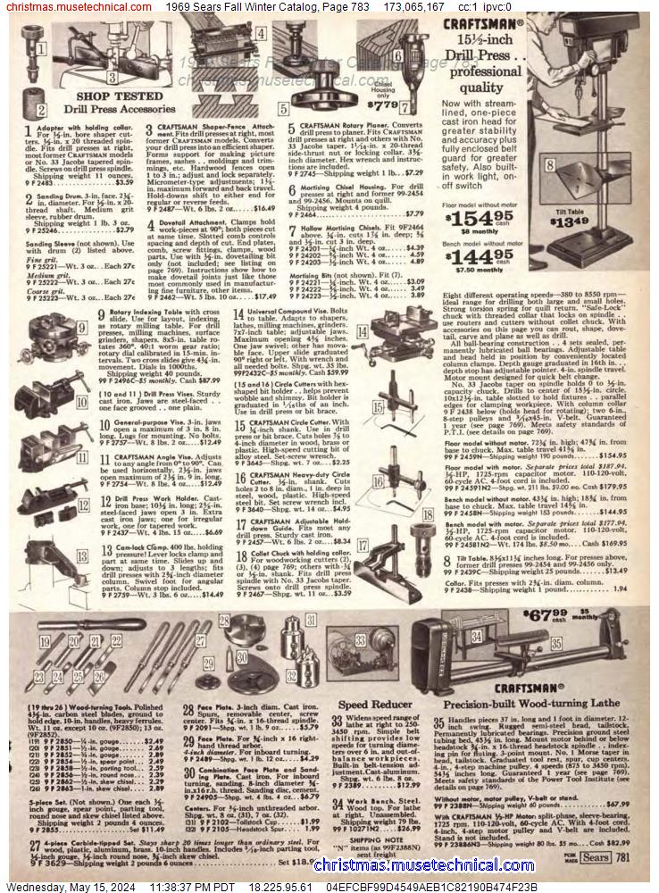 1969 Sears Fall Winter Catalog, Page 783