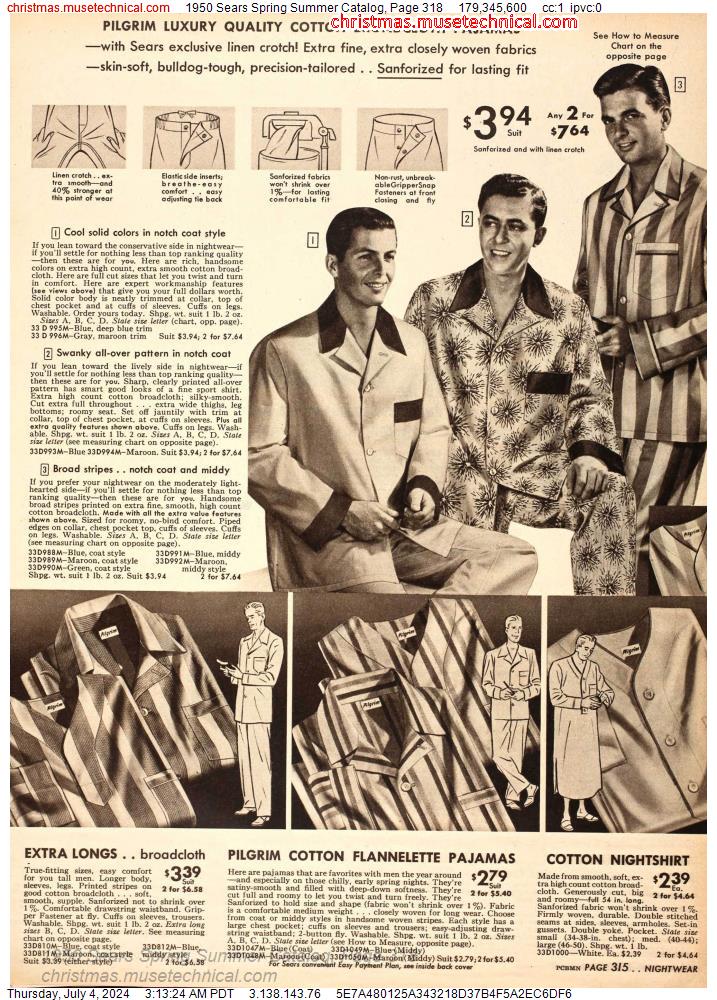 1950 Sears Spring Summer Catalog, Page 318
