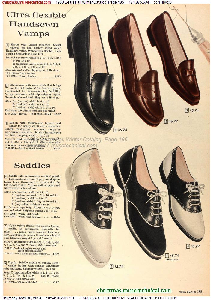 1960 Sears Fall Winter Catalog, Page 185
