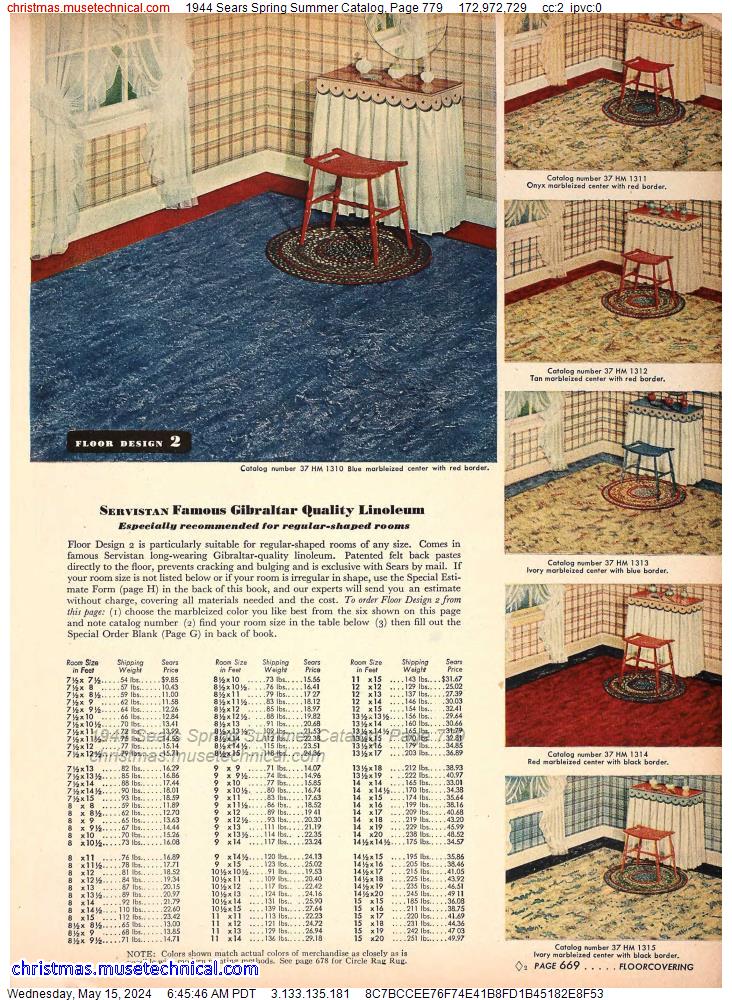 1944 Sears Spring Summer Catalog, Page 779