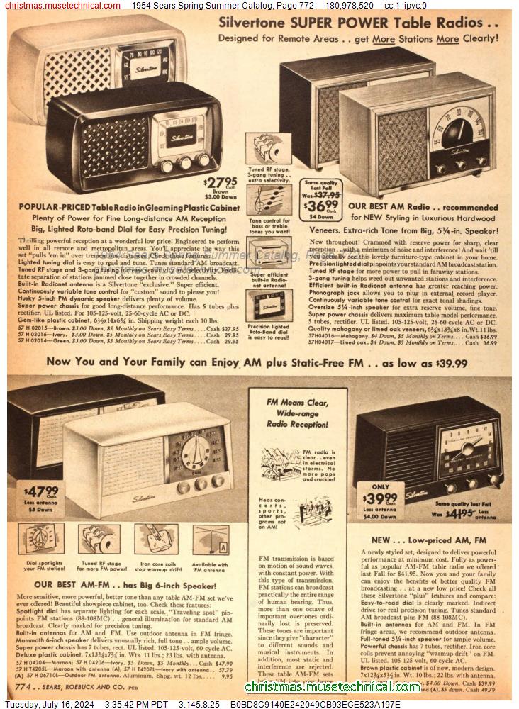 1954 Sears Spring Summer Catalog, Page 772