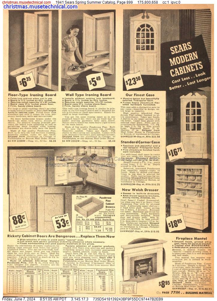 1941 Sears Spring Summer Catalog, Page 899