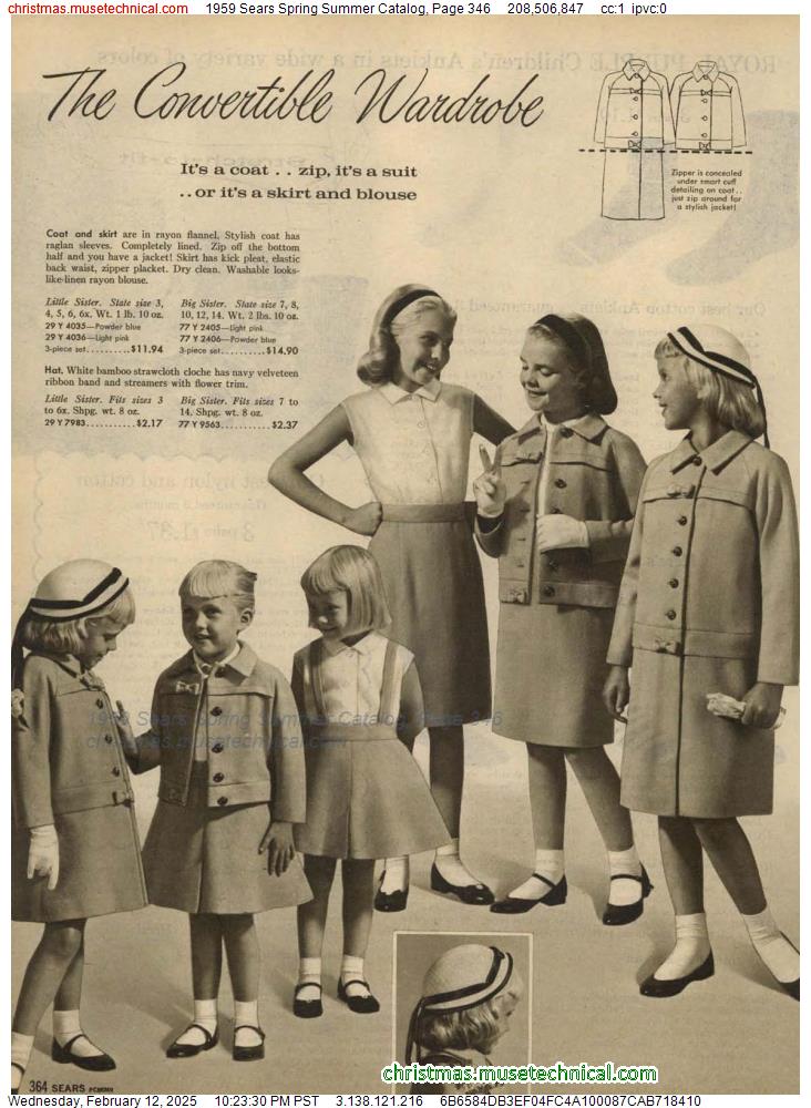 1959 Sears Spring Summer Catalog, Page 346