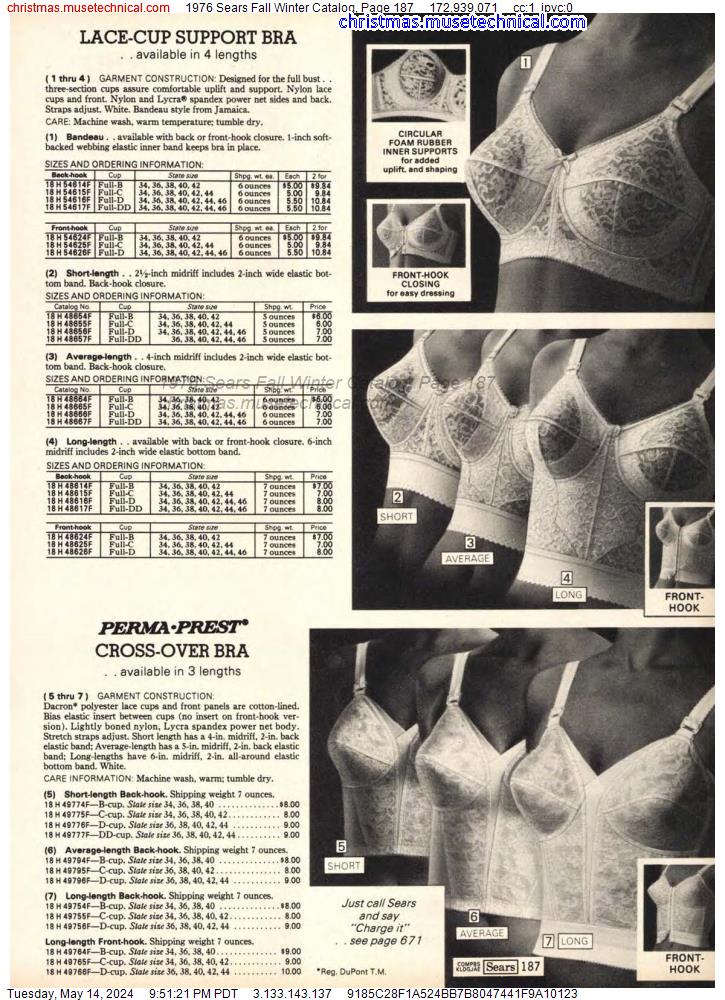 1976 Sears Fall Winter Catalog, Page 187