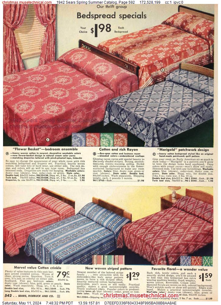 1942 Sears Spring Summer Catalog, Page 592