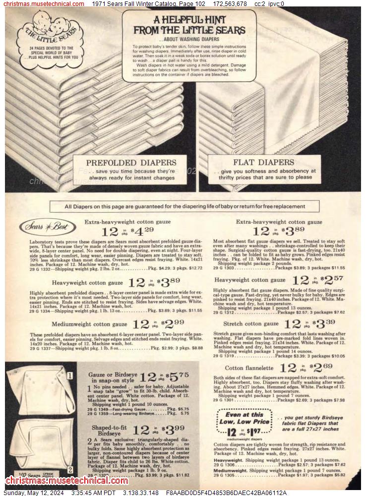 1971 Sears Fall Winter Catalog, Page 102