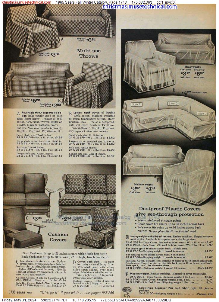 1965 Sears Fall Winter Catalog, Page 1743