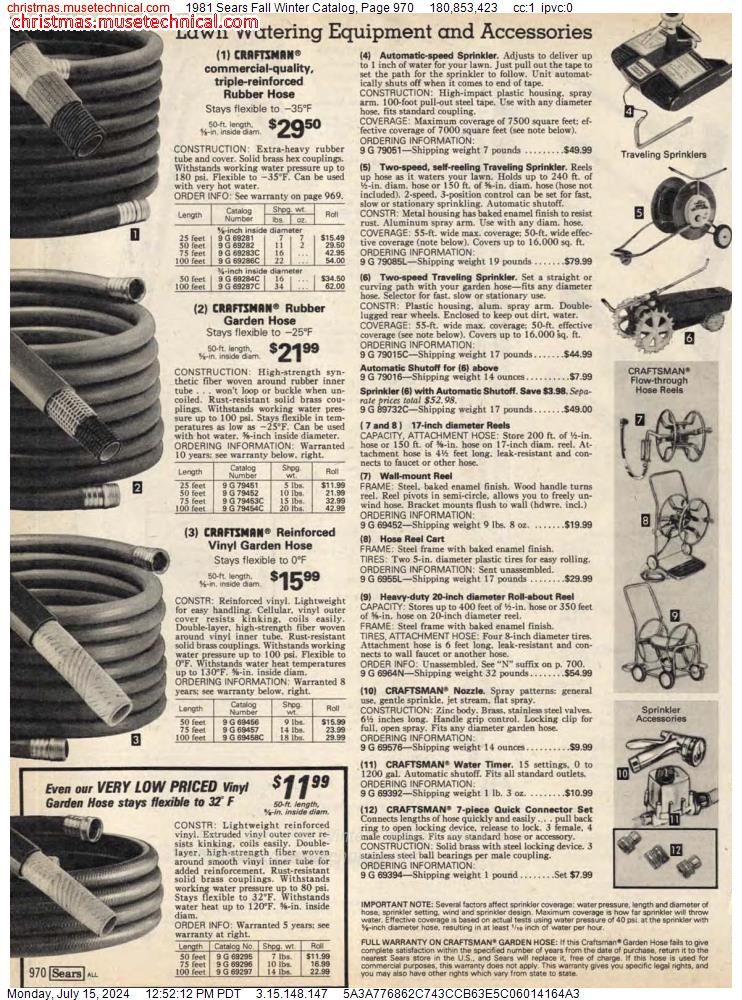 1981 Sears Fall Winter Catalog, Page 970