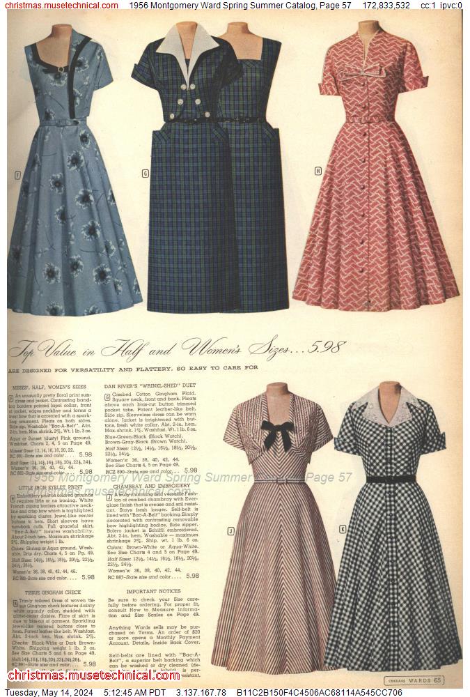 1956 Montgomery Ward Spring Summer Catalog, Page 57