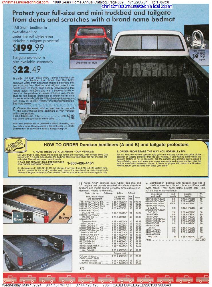 1989 Sears Home Annual Catalog, Page 889