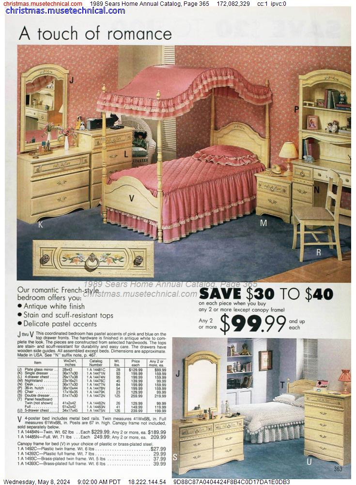 1989 Sears Home Annual Catalog, Page 365
