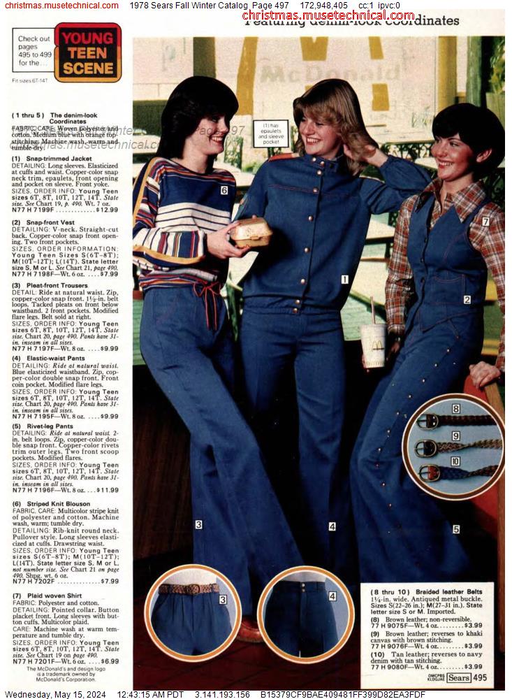 1978 Sears Fall Winter Catalog, Page 497