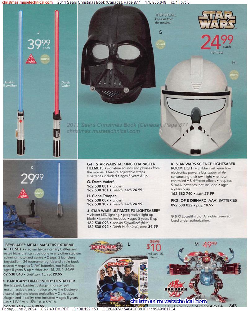 2011 Sears Christmas Book (Canada), Page 877